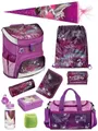 Scooli Schulranzen Campus Fit Pegasus Pferde Schultasche ab der 1. Klasse (Set, 10-tlg., inkl. Sporttasche und Schultüte / Zuckertüte), mit Brustgurt, 980 Gramm leicht, 18L Volumen