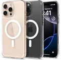 Spigen für iPhone 16 Pro Max Hülle [Anti-Yellowing] Ultra Hybrid MagFit Case Handyhülle Transparent Dünn Slim Kompatibel mit MagSafe -Weiß