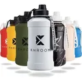 Edelstahl Trinkflasche 1,3L oder 2,2L I BPA-frei I bruchsicher, Farbe:Rot, Volumen:1.3L - Rot