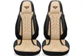 BREMER SITZBEZÜGE Autositzbezug für La Marca Ducato Jumper Boxer (DPL507), Set, 2-tlg., Schonbezüge Sitzbezüge Fahrer und Beifahrer, in Schwarz/Beige