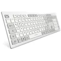 Sharkoon OfficePal K30W wh Tastatur Heimbüro USB QWERTZ Deutsch Weiß
