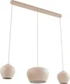 Lucande Hängeleuchte Malisa, beige, 3-fl., Metall, 90 cm