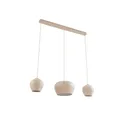 Lucande Pendelleuchte Malisa (Skandinavisch) in Creme aus Metall (3 flammig, E27) - Deckenlampe Esstischlampe Hängelampe Hängeleuchte Wohnzimmerleuchte