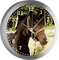 Funkuhr, Kinder Wanduhr, Kinderuhr, Kinderzimmer Pferd Original