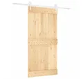 vidaXL Schiebetür Schiebetür mit Beschlag 100x210 cm Massivholz Kiefer