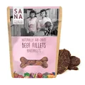 SANA Premium Dog Foods I 100% luftgetrocknete Filets I Verschiedene Sorrten & Größen (10 x 100g, Rinderfilets)