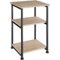 Tectake Beistelltisch Memphis Industrial Style Holz und Stahl  30 x 34 x 59 cm Industrial Holz Hell  Eiche Sonoma