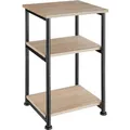 tectake Beistelltisch, Natur, Holzwerkstoff, Beton Optik, 34x59x30 cm, Wohnzimmer, Wohnzimmertische, Beistelltische