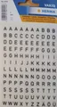 Stickerbogen Etiketten Buchstaben A-Z schwarz  2 Bögen wetterfest 5 mm NEU