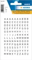 Buchstaben 5 mm A-Z wetterfest Folie transparent schwarz 2 Bl.