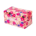 Legami - Make-up-Tasche, Make-up-Tasche, 18 x 14 cm, aus Metall und TPU, Flowers-Thema, geräumig, mit Reißverschluss
