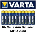 10x VARTA Power AAA Batterien Micro 10 Stück  ++ aus 2025 ++  MHD 2033 ++