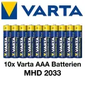 10x VARTA AAA Power Batterien Micro 10 Stück  ++ aus 2026 ++  MHD 2033 ++