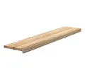 vidaXL Stufenmatte Treppenstufen 4 Stk. Unbehandelt 120x25x2 cm Massivholz Eiche, Rechteckig, Höhe: 2 mm