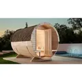 Fasssauna Carrie 2 Sitzbänke Aus Holz Sauna Wandstärke: 42 Mm Außensauna, Naturbelassen - Ohne Farbbehandlung - Finntherm