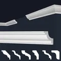 MARBET DESIGN Stuckleisten XPS Styropor weiß - Deckenleisten Deckenabschlussleisten E-Leisten - (Musterstück E-28)