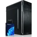 GREED® Multimedia PC mit Intel Core 12th Gen - Computer für Büro & Home mit 4,3 GHZ, 16GB RAM - 240GB SSD + 1TB HDD - USB3.0 - WLAN, inkl. Win11... - Schwarz
