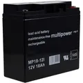 Powery Blei-Gel Akku 12V 18Ah - Schwarz