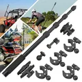 BRDRC Motorrad Halterung für Insta360 X4 X5, Fahrradlenker Montageset mit 150cm Unsichtbarem Selfie Stab Double Clamp for Insta 360 X5 X4 X3 X2 X ONE RS R Go 3S Ace Pro, für GoPro Kamera Zubehör