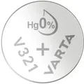 VARTA Silberoxid-Knopfzelle V321/SR65, 1,55 V, 15 mAh