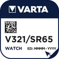 1 x Varta V321 Uhrenbatterie 1,55 V SR616SW SR65 RW 321 Knopfzelle Silberoxid