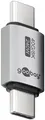 Goobay 74448 USB-C™-Adapter gerade, USB4™, Silber - USB-C™-Stecker > USB-C™-Stec
