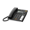 ALCATEL T56 - Schnurgebundenes Festnetztelefon - Digitales Display - Freisprechfunktion - Anrufprotokoll - Wahlwiederholungstaste - 4 Direktwahltasten - Schwarz