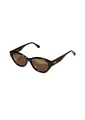 Purelei Lagoon Sonnenbrille Damen – UV400 Schutz, Dunkelbraun Schildpatt, Elegantes Oval/Cat-Eye Design, Goldene Details, Inkl. Etui