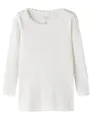 Name IT Mädchen Nmfkab Ls Top Noos, Cloud Dancer, 110 cm