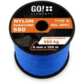 GO!elements Abspannleine Paracord 550 - 4mm, Paracord 550 aus reißfester Nylonschnur blau 100m