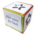 Blanko-Würfel mit Einstecktaschen 25 cm transparentes Sichtfenster TimeTEX