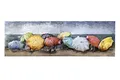 GILDE Gallery Bild xxl 'Beach of Parasols' - Sonnenschirme - Strand - Sommer - Handarbeit 180 x 60 cm