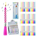 Geburtstagskerze mit Musik 36er Display 'Happy Birthday' | 4 Farben Kunststoff Paraffin | Tortenkerze Musikkerze Geburtstagsmelodie (1 x 36er Set Geburtstagskerze)