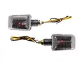 Streetparts24 Mini Blinker Set 2 Stück Schwarz E-geprüft 12V BA9S passend für Motorrad, Roller, Moped, Mofa, Scooter – Vorne oder Hinten