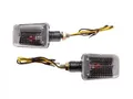 Mini Blinker Set Vorne Hinten Schwarz 12V E-geprüft für Motorrad Roller 2 Stück