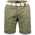 Amaci&Sons Chinoshorts BERWYN Chinoshort inkl. Gürtel Herren Bermuda Short Hose Regular Fit inkl. Gürtel W40