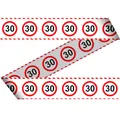 (0,50 EUR/m) Party Banner 30 Geburtstag Absperrband Verkehrsschilder 15m
