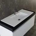 VILSTEIN Keramik Einbauwaschbecken Einbau Waschbecken Handwaschbecken 92cm