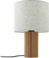 Lindby Tischleuchte Kimiko, Höhe 38 cm, Holz, Textil