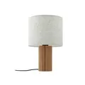 Lindby Tischlampe Kimiko (Skandinavisch) aus Holz (1 flammig, E27) - Textil Tischleuchte Schreibtischlampe Nachttischlampe Wohnzimmerleuchte