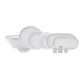 Karaca New Saturn Gold 59-Teiliges Streamline Porzellan Geschirrset für 12 Personen Set-Porzellan Geschirr set Servierteller aus Porzellan,Neuer Knochen