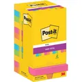 Post-it Notizzettel Super Sticky 76 x 76 mm, Mehrfarbig, 12 Blöcke (76 x 76 mm) (654-12SS-CARN)