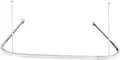 Duschstange Universal Duschvorhangstange Duschvorhangschiene Weiss L - Form U -Form (90 x 90 x 90 cm)