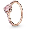 Pandora Fingerring Damen-Erhabenes Rosé goldfarben|rosa 56/17,8
