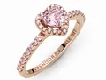 Pandora Ring 188421C04-56 - Funkelnder mit Herz - Roségold Vergoldung - Kristall - Pink - Gr. 56
