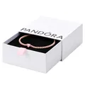 PANDORA ROSE Armband Timeless Funkelndes Herz 14k rosévergoldet, Funkelndes Herz Tennisarmband in 14 Karat Rosévergoldeter Metalllegierung mit Künstlichen Kristallen, Gr.20, 580041C01-20