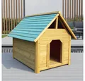 Feel2Home Hundehütte 95cm Hundehütte wetterfest Käfig Holz Hundehaus Haustierhütte, Wetterfest