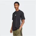 adidas Sportswear T-Shirt ESSENTIALS 3-STREIFEN SINGLE JERSEY mit Rundhalsausschnitt, aus Baumwolle, weiches Single Jersey schwarz L (52/54)