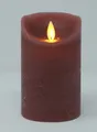 LED echtwachs Stumpenkerze 12,5 cm ANTIC ROSA Timer Kerze Kerzen