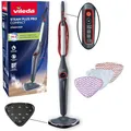 Vileda Steam Plus Pro Compact Dampfreiniger | Tötet bis zu 99,9% der Bakterien & Viren | Für empfindliche Böden | 4 Dampfstufen | Abstellunterlage | Comfort-Pack